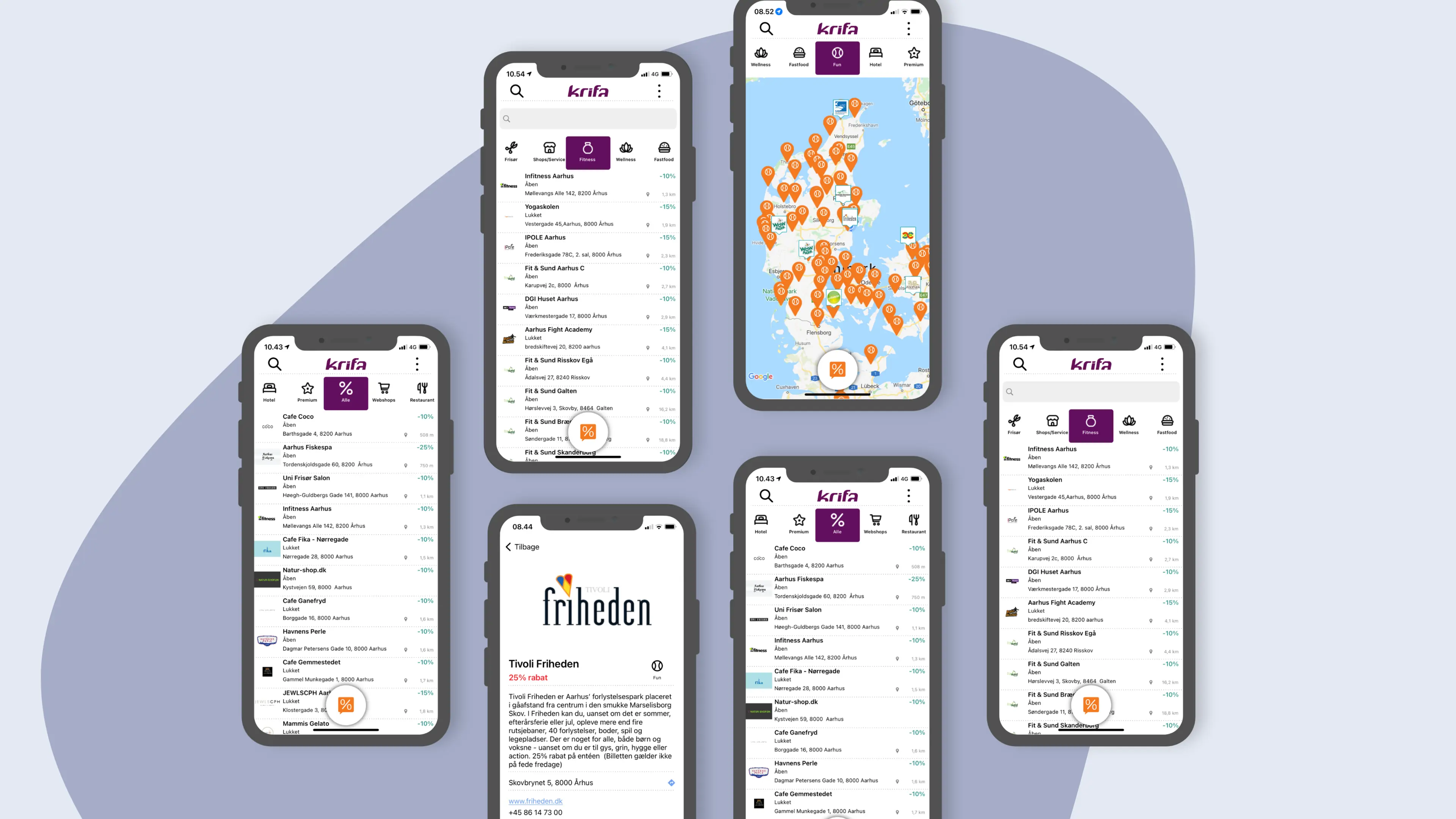 Mobil, der viser rabatter og medlemsfordele til hverdagen